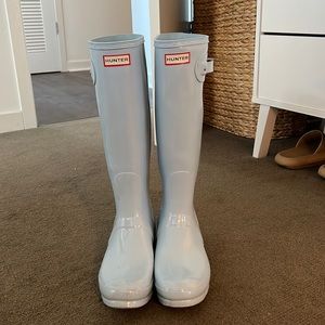 Hunter Baby Blue Tall Rain Boots